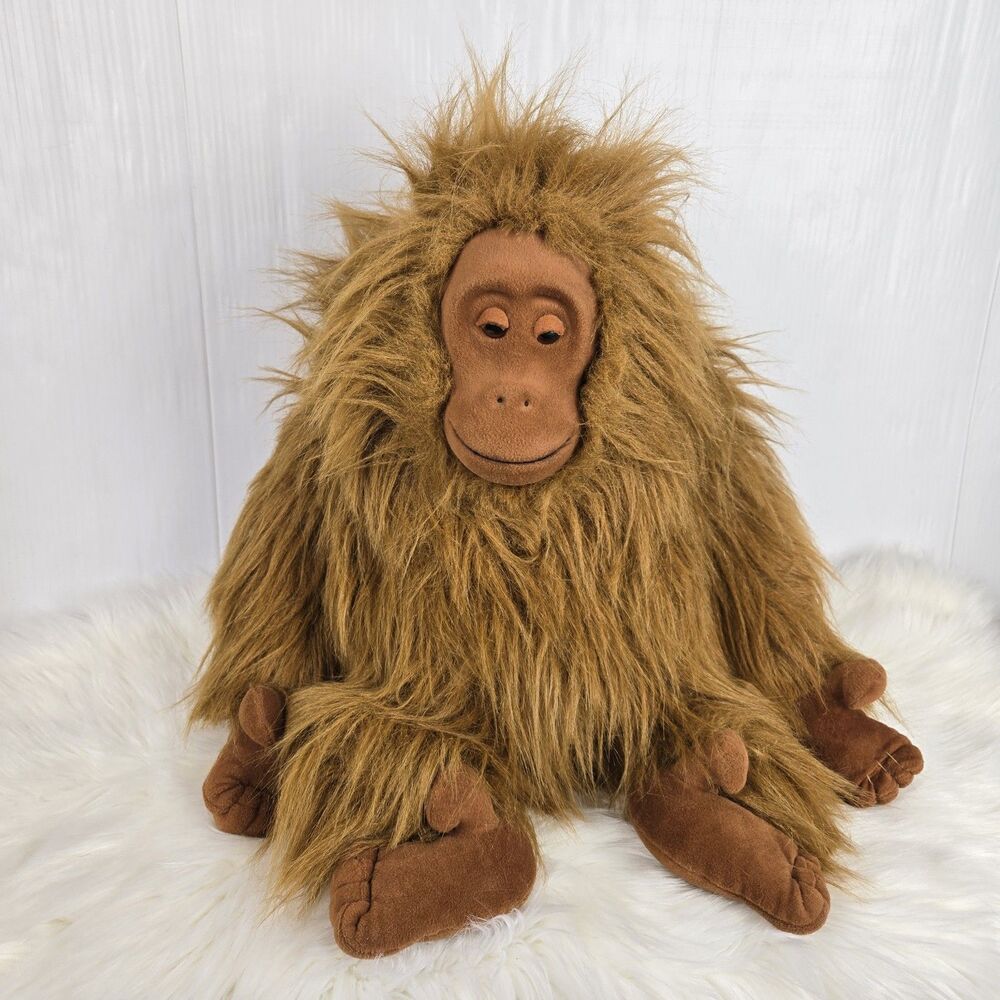 Vintage Plush Creations Orangutan Brown 22” Stuffed Animal Monkey 1988 Jungle